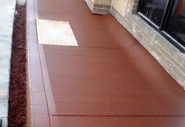 Integrally Colored Concrete - Color was added in the Ready Mix Truck Before Concrete Was Poured